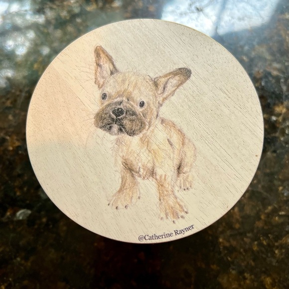 Sand + Paws Clean Waves Candle 12 oz – French Bulldog Lid frenchie dog – New - Picture 7 of 7